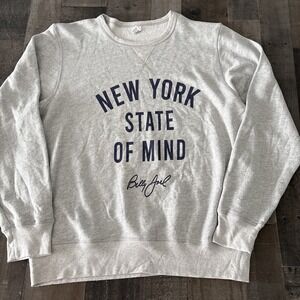 New York State of Mind Billy Joel Gray Sweatshirt XL Unisex Nyc pullover